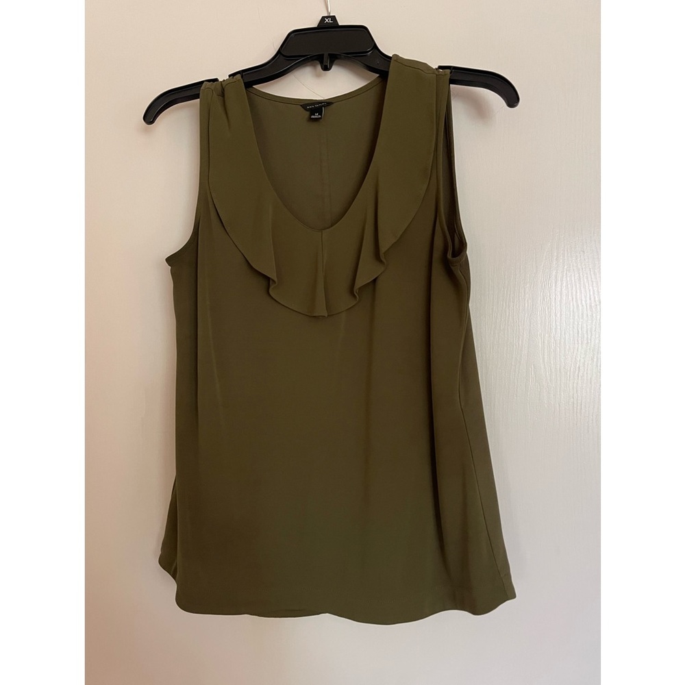 Ann Taylor ruffle neck tank